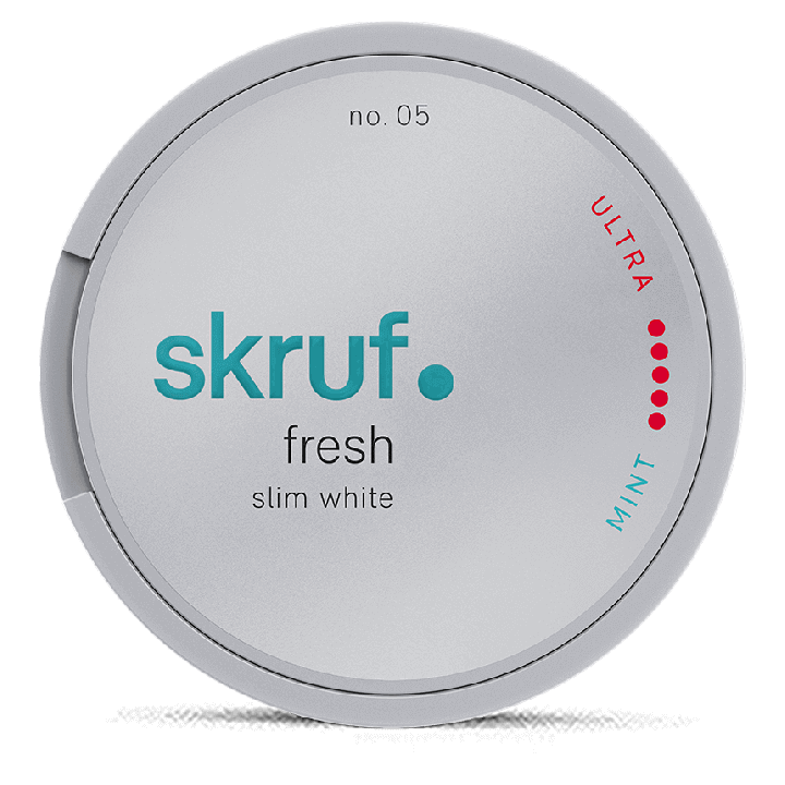 Skruf no. 05 Slim Fresh Ultra Strong White Portion Product Label