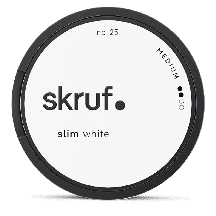 Skruf no. 25 Slim Original White Portion Product Label