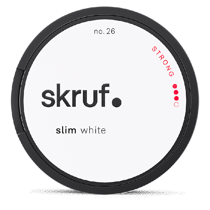 Skruf no. 26 Slim Strong White Portion Product Label