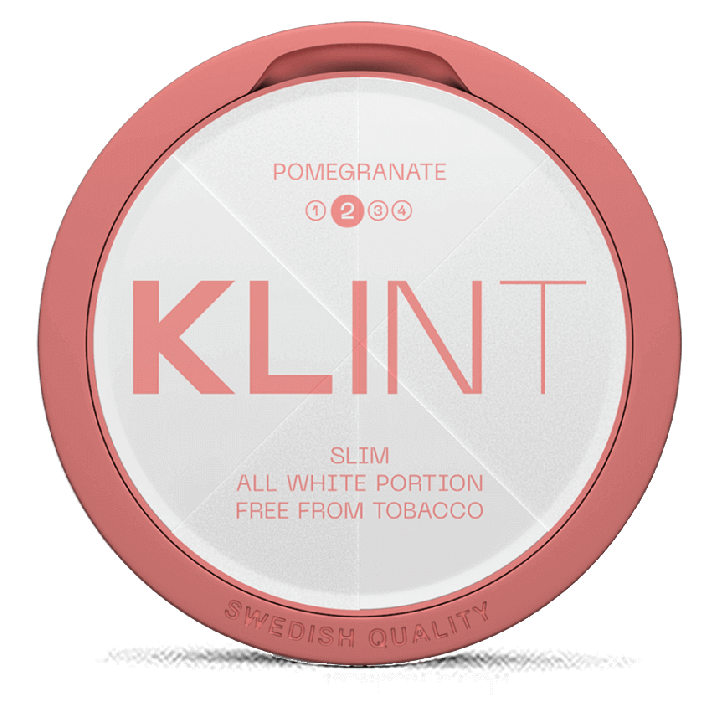 Klint Pomegranate snus can at Snusdaddy.com