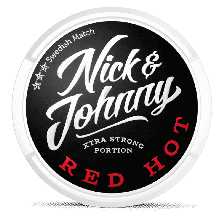 Nick & Johnny Red Hot Portion Extra Strong Product Label