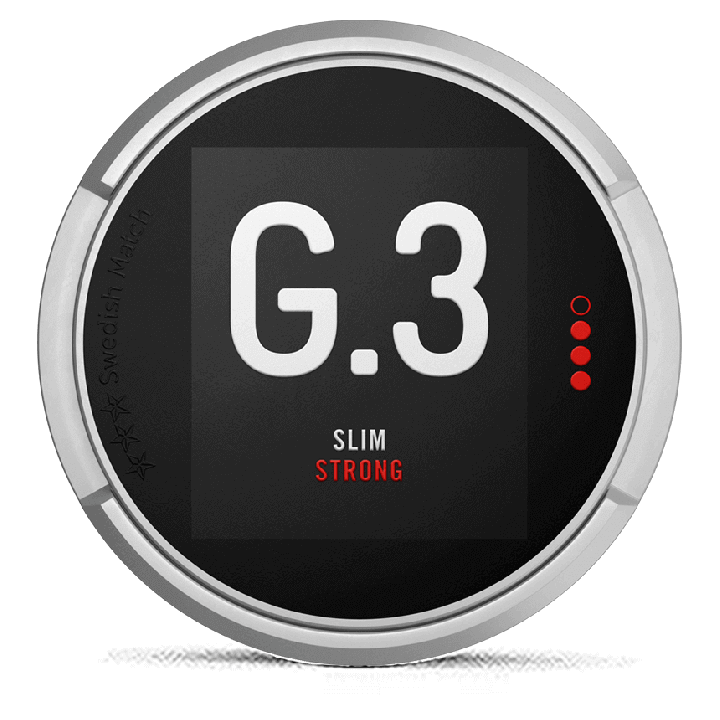 G.3 Slim Portion Strong snus can at Snusdaddy.com