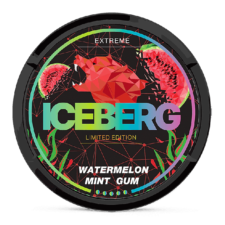 Iceberg Watermelon Mint Gum Product Label