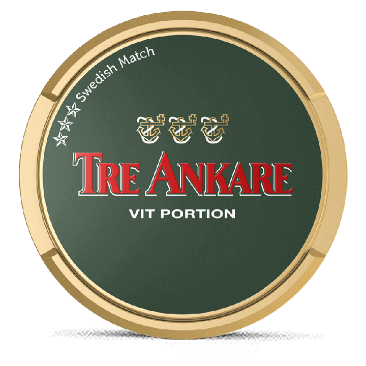 Tre Ankare White Portion snus can at Snusdaddy.com