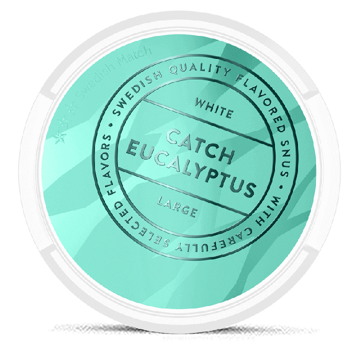 Catch Eucalyptus White Portion snus can at Snusdaddy.com