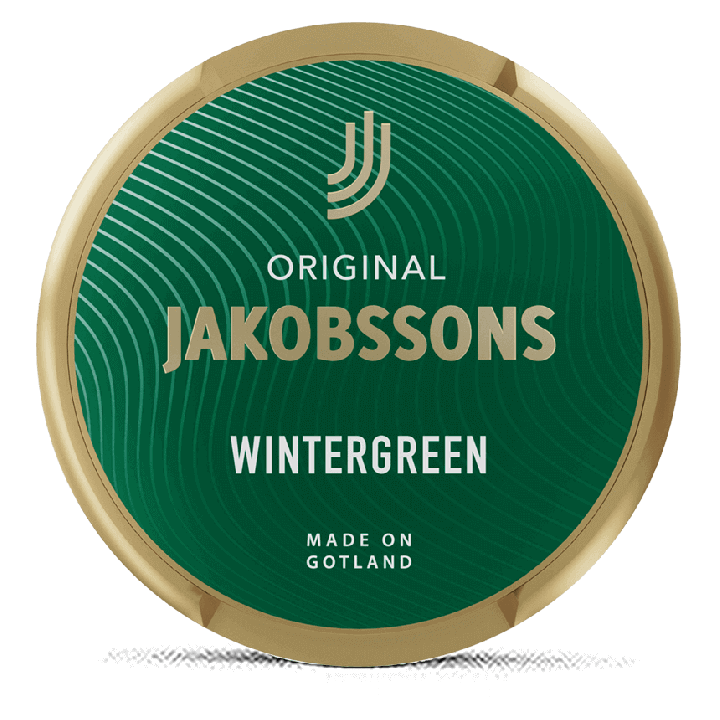 Jakobsson's Wintergreen snus can at Snusdaddy.com