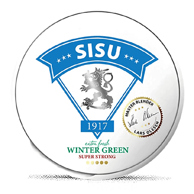 Sisu 1917 Fresh Wintergreen White Portion Product Label