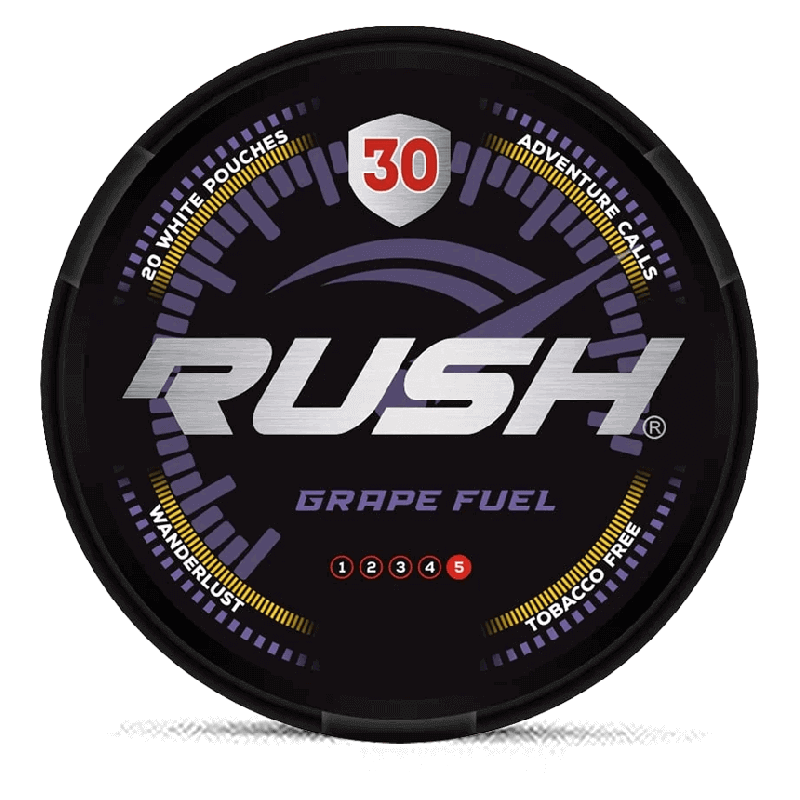 RUSH Grape Fuel Product Label