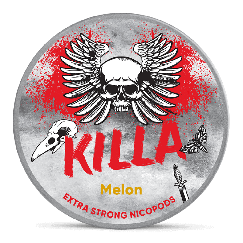 Killa Melon Extra Strong Slim All White Product Label