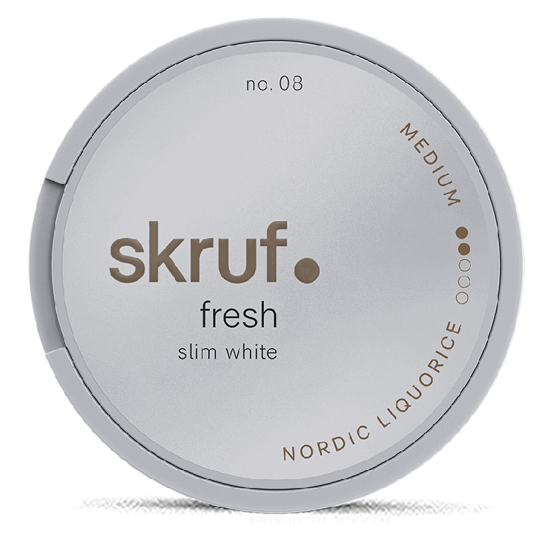 Skruf no. 08 Slim Nordic White Portion Product Label