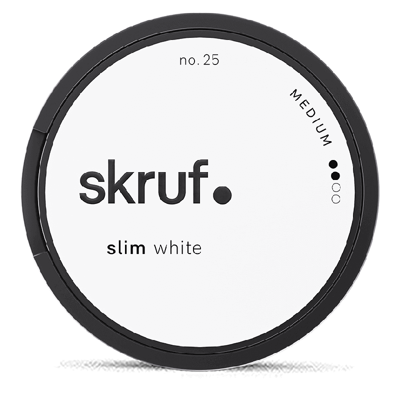 Skruf no. 25 Slim Original White Portion Product Label