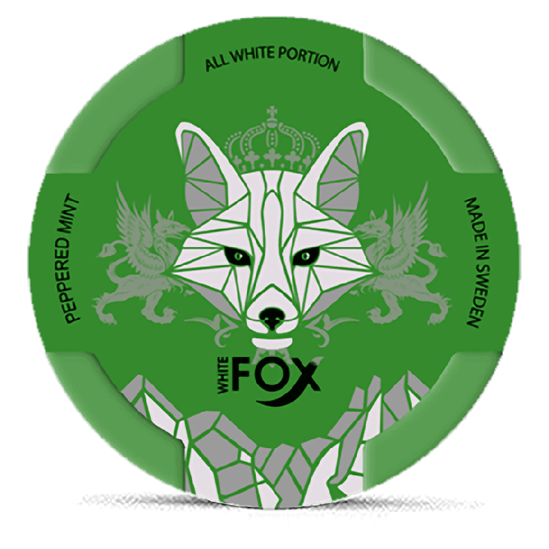 White Fox Peppered Mint Product Label