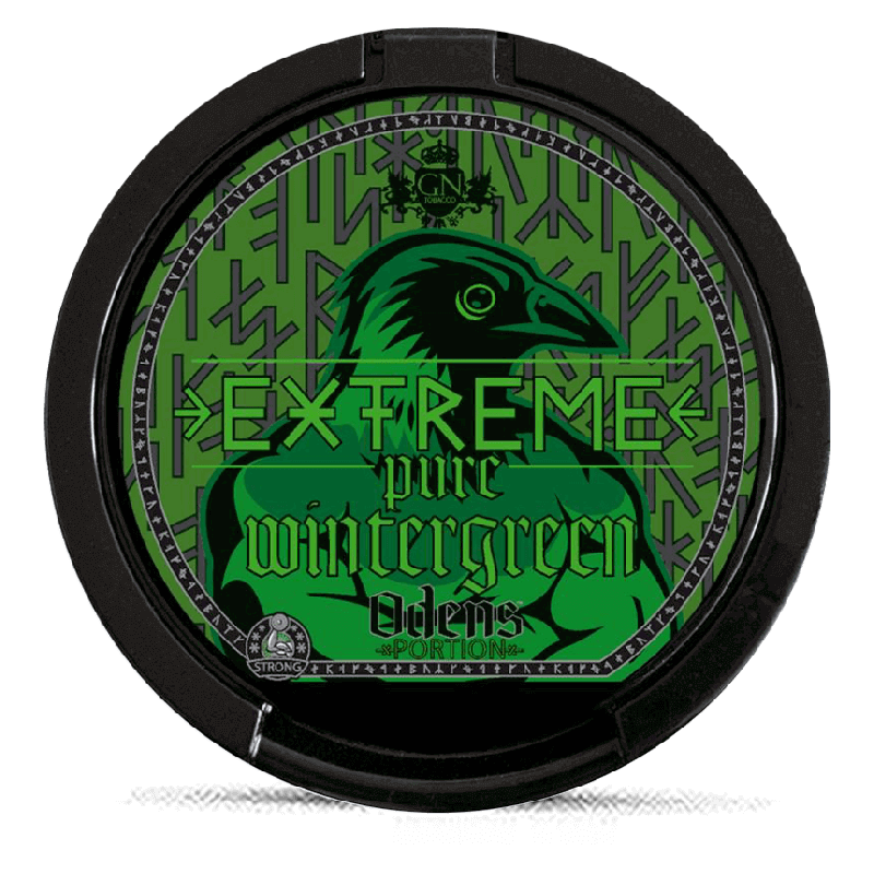 Odens Pure Wintergreen Extreme Portion Product Label