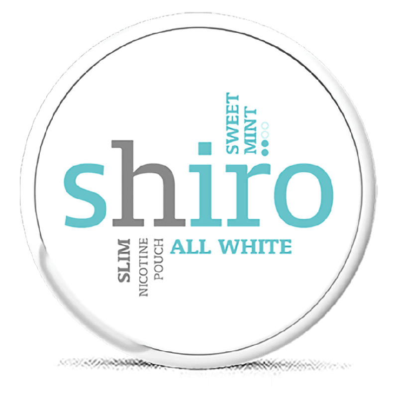 Shiro All White Slim Sweet Mint Product Label