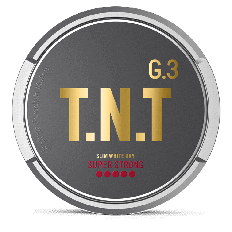 G.3 T.N.T Slim White Dry Super Strong Product Label