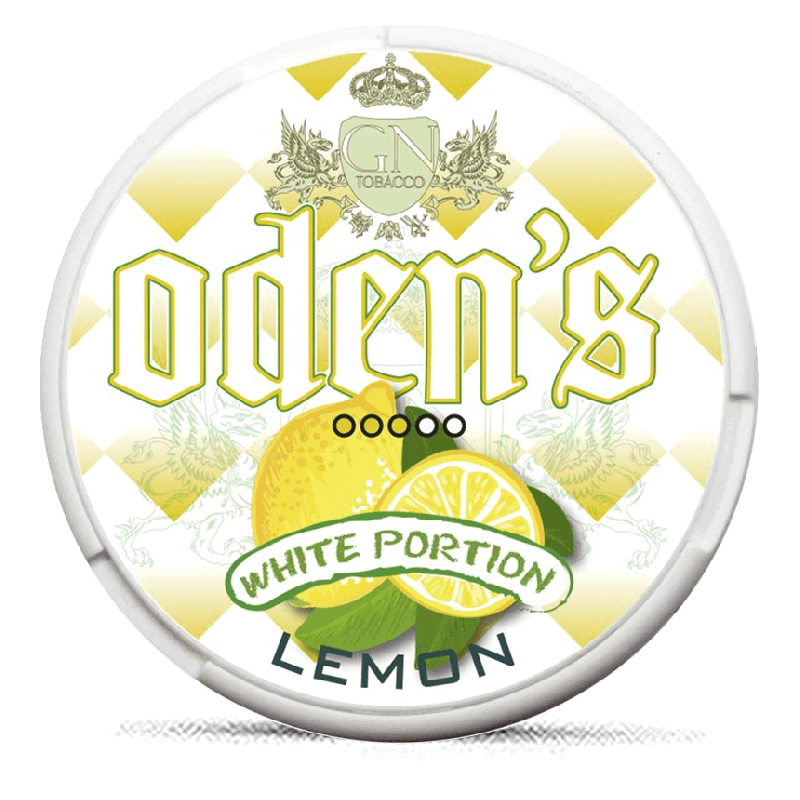 Odens Lemon White Portion Product Label