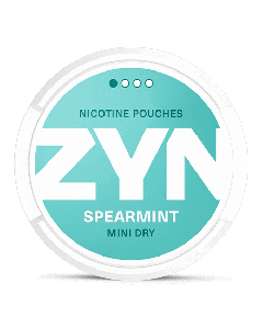 ZYN Mini Dry Spearmint 1.5 mg Product Label