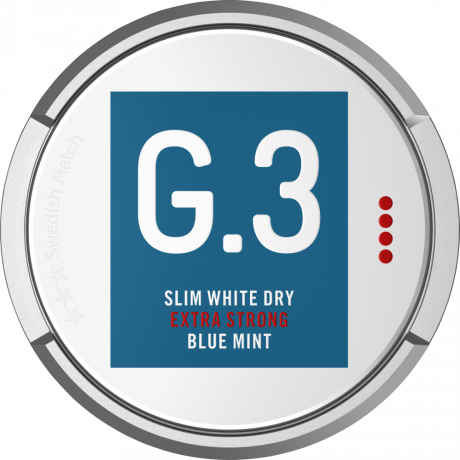 G.3 Blue Mint Slim snus can at Snusdaddy.com