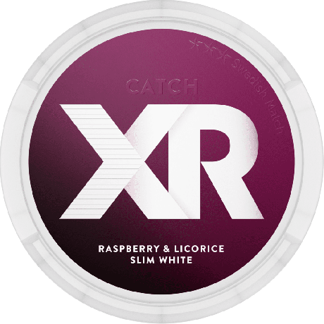 XR Catch Raspberry & Licorice Slim White at Snusdaddy.com