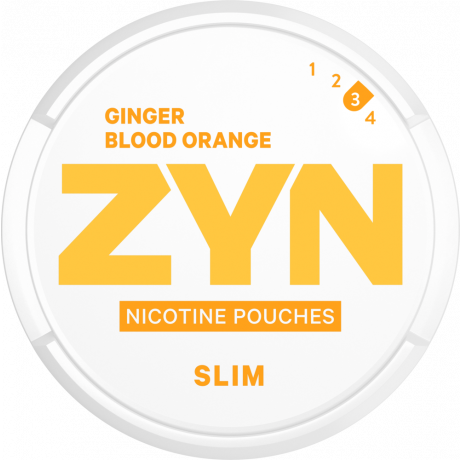 ZYN Slim Ginger Blood Orange Strong snus can at Snusdaddy.com