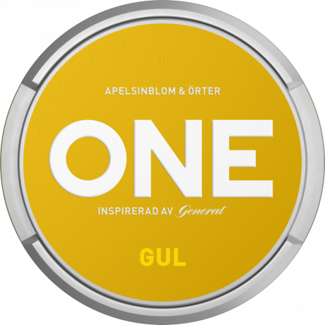 One Yellow White Portion Strong snus can at Snusdaddy.com