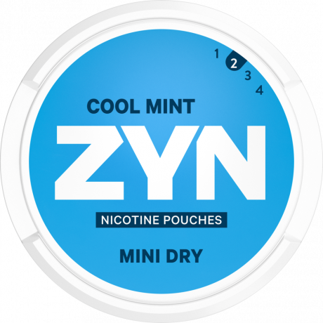 ZYN Mini Dry Cool Mint snus can at Snusdaddy.com