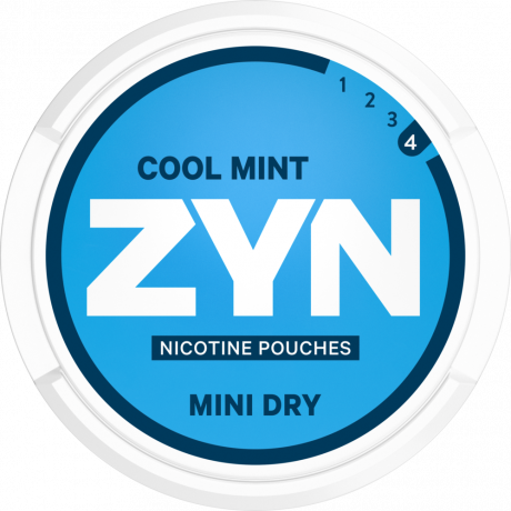 ZYN Mini Dry Cool Mint Extra Strong snus can at Snusdaddy.com