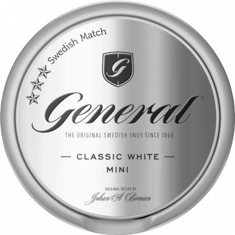 General White Mini snus can at Snusdaddy.com
