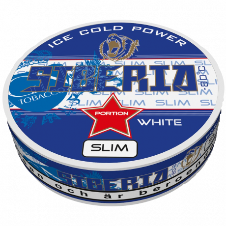 Siberia -80 White Slim snus can at Snusdaddy.com