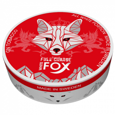 White Fox Full Charge snus can at Snusdaddy.com