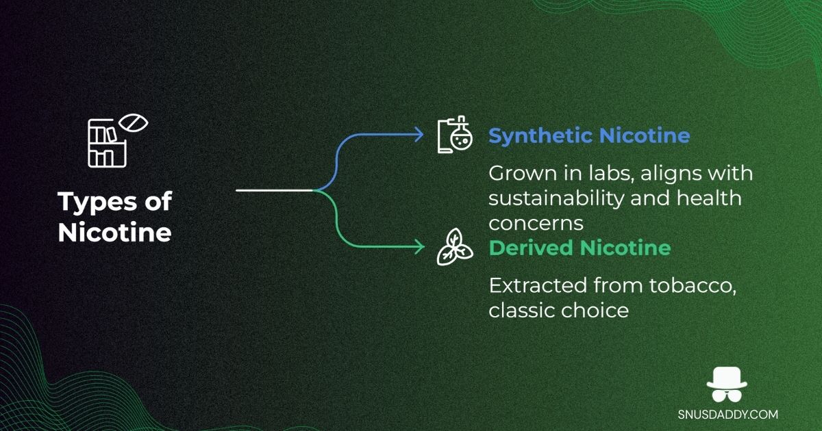 Derived versus synthetic nicotine