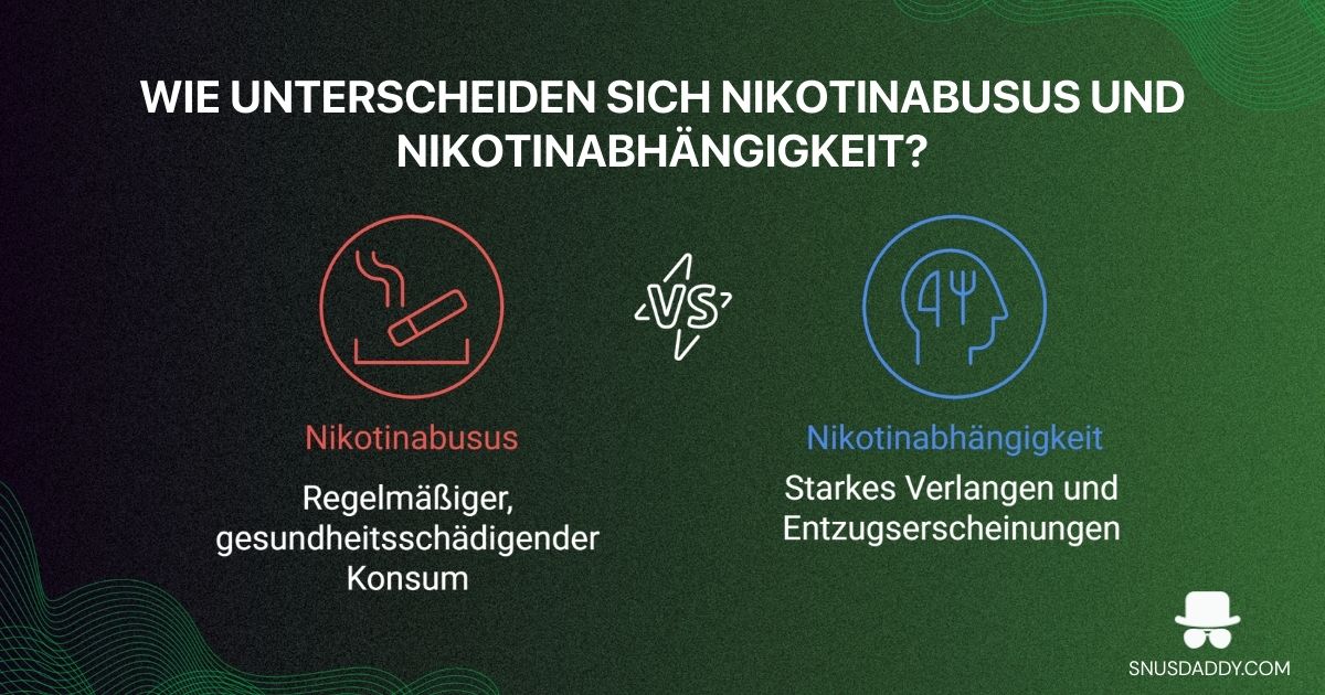 Wie Nikotinabusus und Nikotinabhängigkeit unterscheiden?