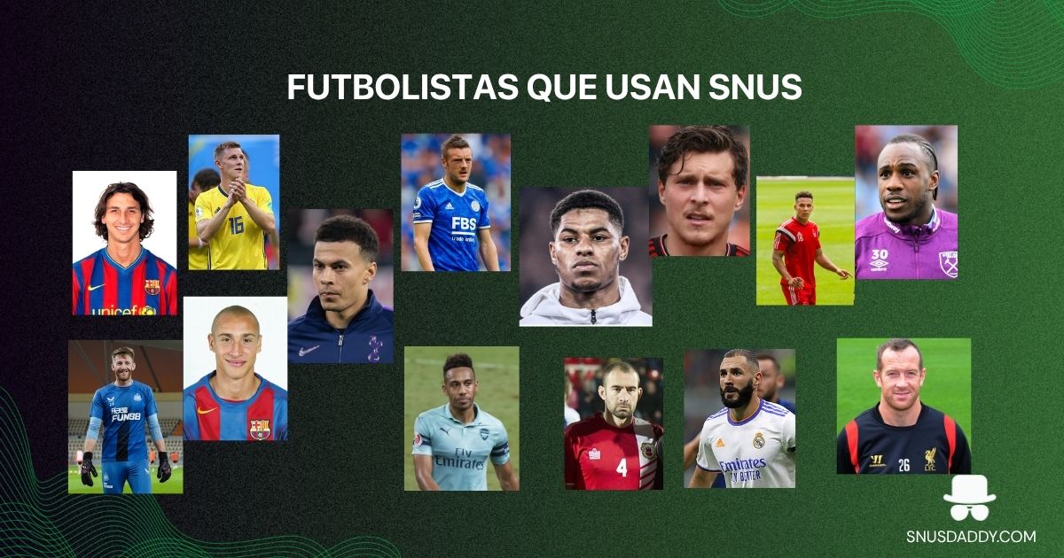 collage of football players who use snus