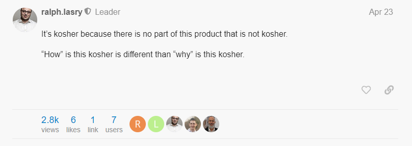 rabbi saying zyn is kosher